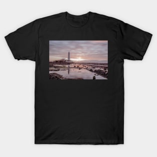 St Marys Island Lighthouse Sunrise T-Shirt